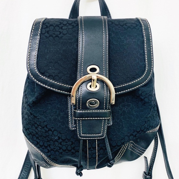 Coach Handbags - Coach Classic Soho Leather Black Mini Backpack